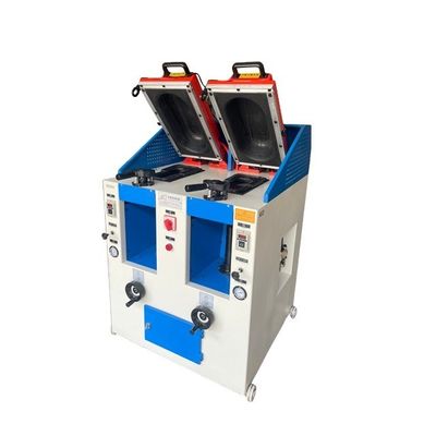 Bon prix machine de fixation de semoules de chaussures pneumatiques à double tête semi-automatique en ligne