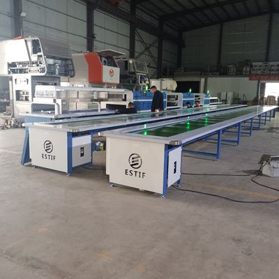 Buon prezzo Linea di assemblaggio suola e tomaia personalizzata a strato singolo/doppio con nastro trasportatore in PVC per cliente del Marocco in linea