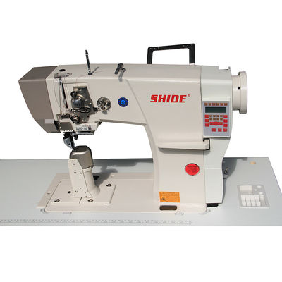 Buen precio 615*240*500 mm Dimensiones de la cabeza de coser Aguja única Post automático cama máquina de coser zapatos de cuero para el espacio libre ancho 245mm en línea