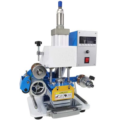 Harga yang bagus Pneumatic Leather Hot Foil Embossed Stamping Machine 80*90mm Logo Mesin Pencet Panas Mesin Embossing on line