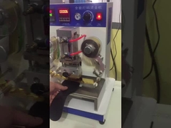 0.3kw Semi-otomatis Mesin Hot Stamping untuk sepatu Kode LOGO Diproduksi di Pabrik Manufaktur