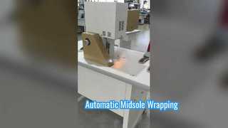 Automatic gluing midsole wrapping machine